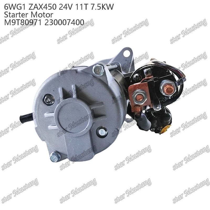 6WG1 ZAX450 엔진 시작 모터 24V 11T 7.5KW DI형 M9T80971 230007400 ISUZU 엔진 예비 부품