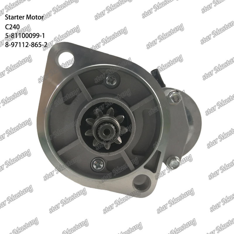 C240 엔진 시작 모터 9T 12V 5-81100099-1 8-97112-865-2 ISUZU 엔진 예비 부품