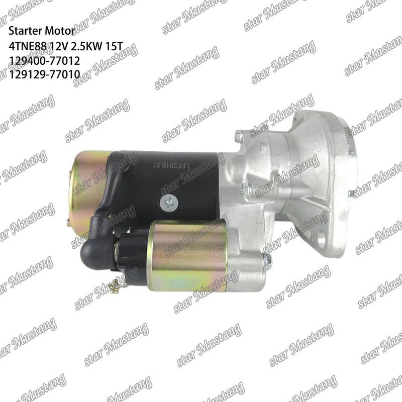 4TNE88 엔진 시작 모터 12V 2.5KW 15T 129400-77012 129129-77010 YANMAR 엔진 예비 부품