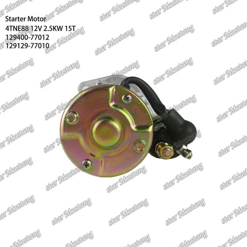4TNE88 엔진 시작 모터 12V 2.5KW 15T 129400-77012 129129-77010 YANMAR 엔진 예비 부품