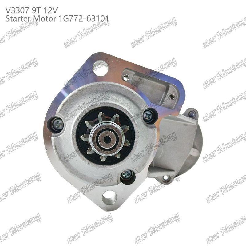 스타터 모터 V3307 9T 12V 1G772-63101 KUBOTA 엔진 부품에 적합