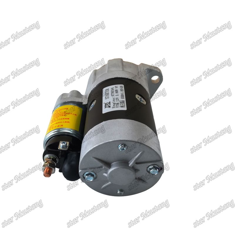 4TNE94 엔진 시작 모터 12V 2.8KW 9T YANMAR 엔진 예비 부품