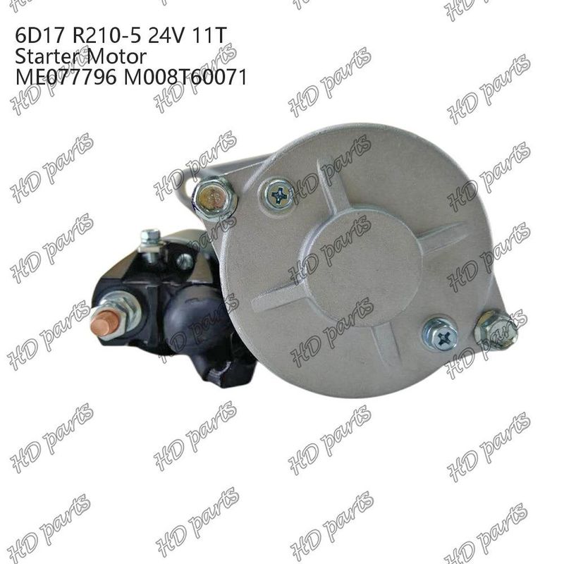 6D17 24V 11T R210-5 ME077796 M008T60071 디젤 엔진 시작 모터 기타 인증
