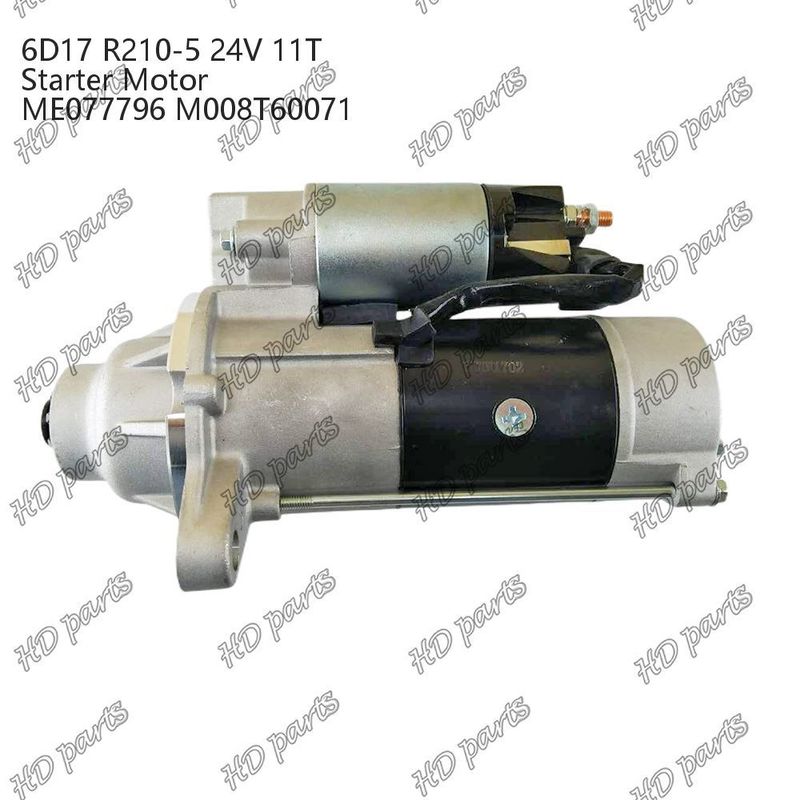 6D17 24V 11T R210-5 ME077796 M008T60071 디젤 엔진 시작 모터 기타 인증
