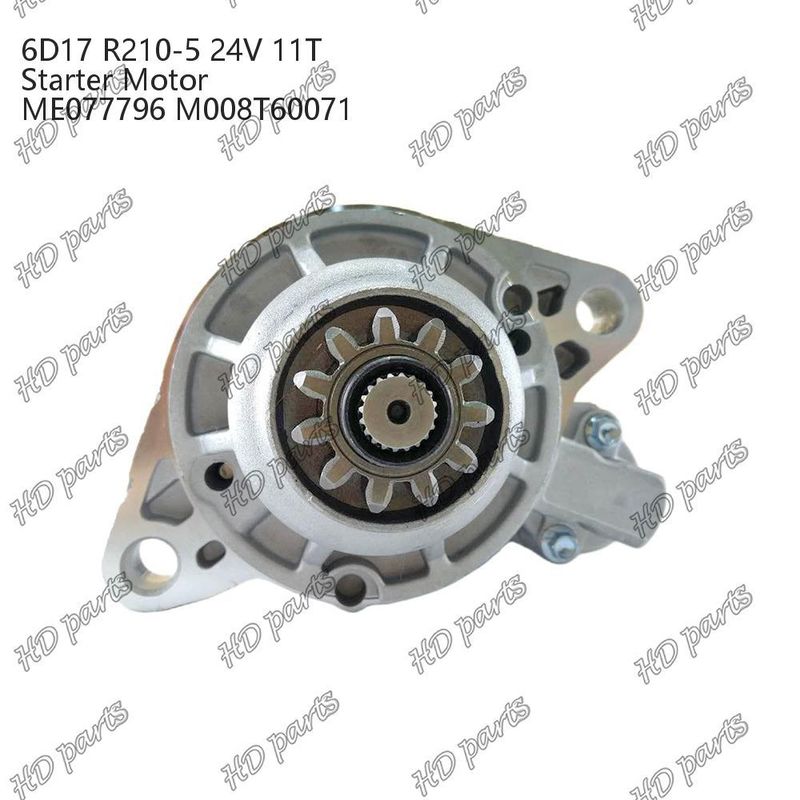 6D17 24V 11T R210-5 ME077796 M008T60071 디젤 엔진 시작 모터 기타 인증